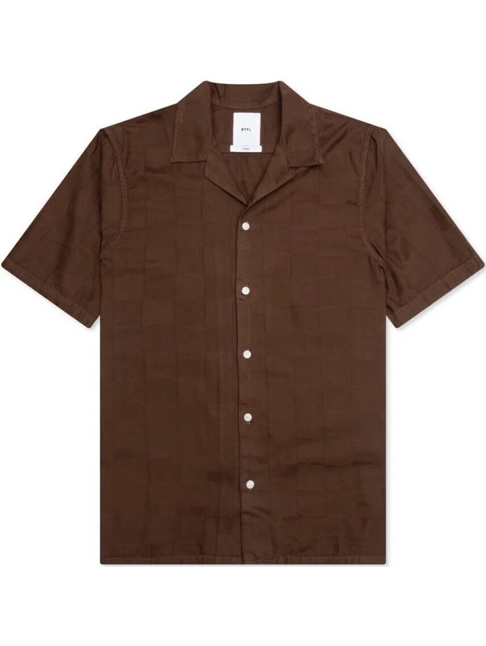 BTFL Checkered Sport Shirt Chocolate Size XL